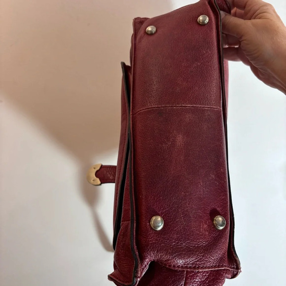 B MAKOWSKY Shoulder Bag Leather Leopard Print  Lining Magnetic Closure handbag - Picture 9 of 11